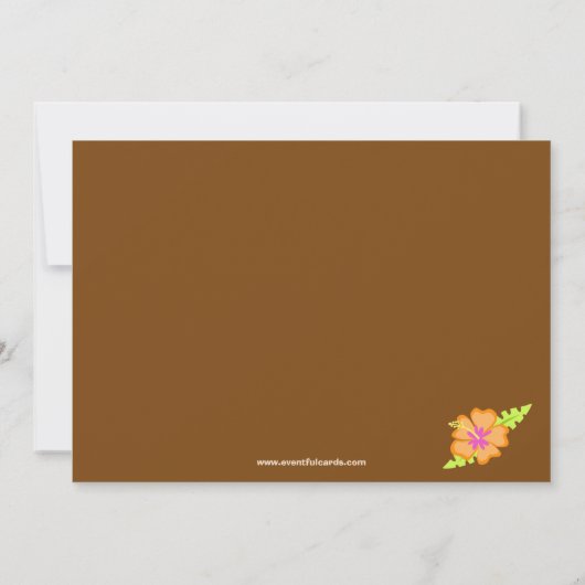 Uitnodiging van Tropische Partij (Achterkant)