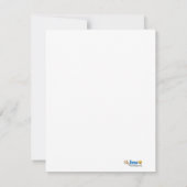 Uitnodiging van twee apen om de dag van de geboort (Achterkant)