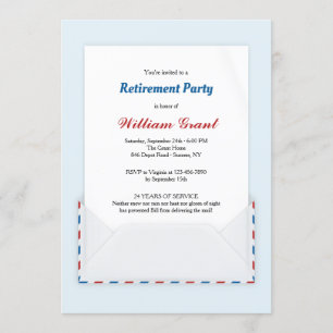 Uitnodiging van US Mail Retirement Party