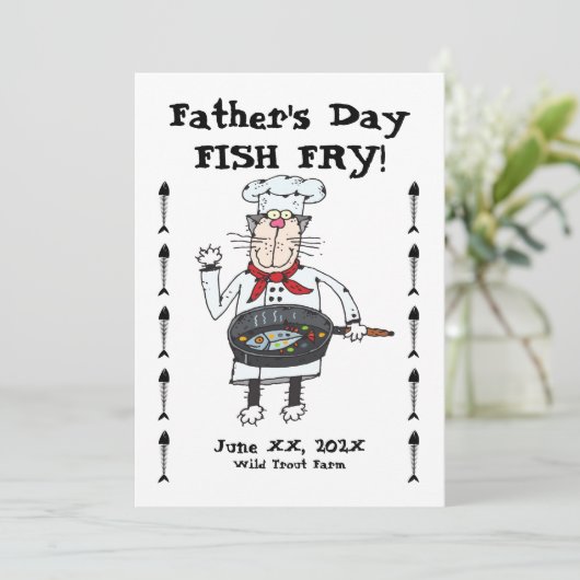 Uitnodiging van vaderdag (Staand voorkant)