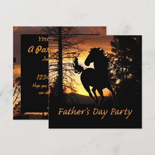 Uitnodiging van vaderdag (Voorkant / Achterkant)