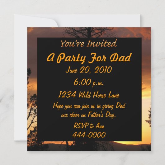 Uitnodiging van vaderdag (Achterkant)