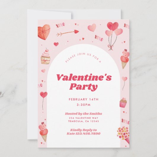 Uitnodiging van valentijnse partij (Voorkant)