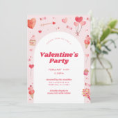 Uitnodiging van valentijnse partij (Staand voorkant)