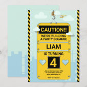 Uitnodiging van verjaardagsfeestjes, constructie (Voorkant / Achterkant)