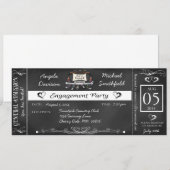 Uitnodiging van vervoersbewijzen van de partij Cha (Voorkant / Achterkant)