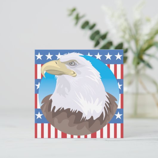 Uitnodiging van vierde juli (Staand voorkant)