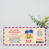 Uitnodiging van VIP Ticket Retirement Party (Staand voorkant)