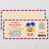 Uitnodiging van VIP Ticket Retirement Party (Voorkant / Achterkant)