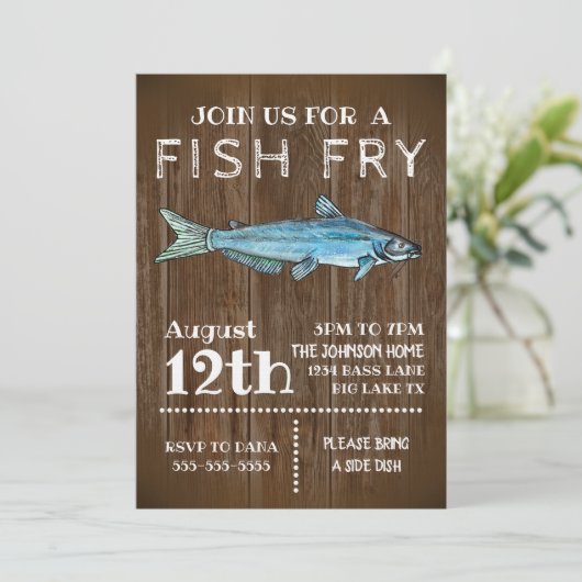 Uitnodiging van viskwekerijen (Staand voorkant)