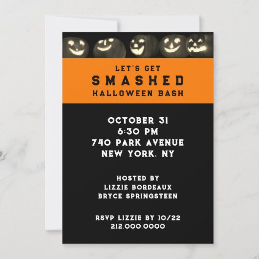 Uitnodiging van volwassen Halloween-partij (Voorkant)