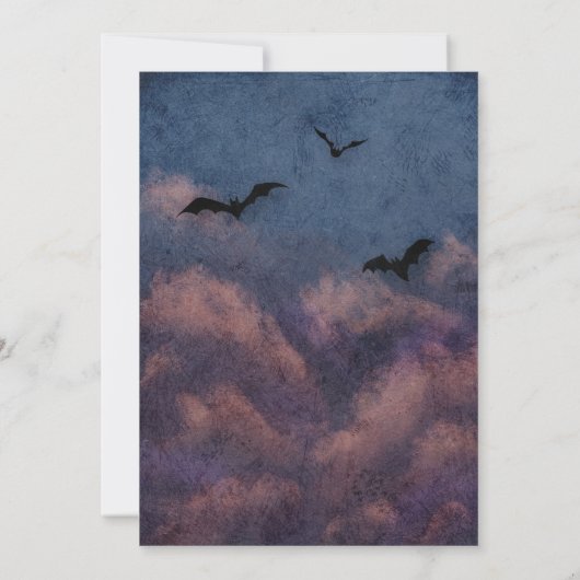 Uitnodiging van volwassen Halloween-partij (Achterkant)