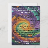 Uitnodiging van volwassen Halloween-partij (Achterkant)