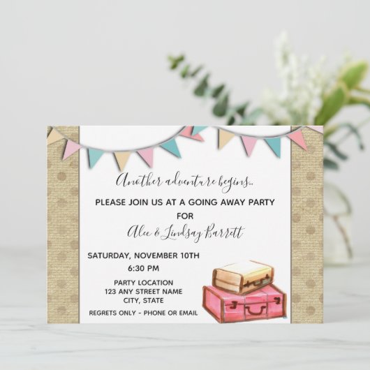 Uitnodiging van wegpartij (Staand voorkant)