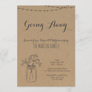 Uitnodiging van wegpartij   Rustic Kraft Paper