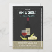 Uitnodiging van wijngaarden en kazen om de dag te  (Voorkant)