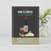 Uitnodiging van wijngaarden en kazen om de dag te  (Staand voorkant)