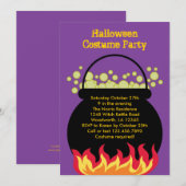 Uitnodiging van Witch Cauldron Halloween Party (Voorkant / Achterkant)