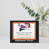 Uitnodiging van Witchy Halloween Party (Staand voorkant)