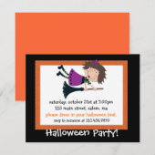 Uitnodiging van Witchy Halloween Party (Voorkant / Achterkant)