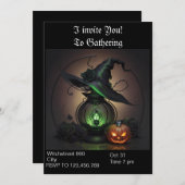 Uitnodiging van Witchy Halloween Party (Voorkant / Achterkant)