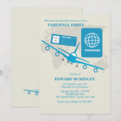 Uitnodiging van World Travels Farewell Party (Voorkant / Achterkant)