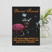 Uitnodiging van Zombie (Staand voorkant)