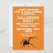 Uitnodiging van Zombie (Achterkant)