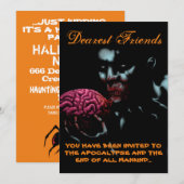 Uitnodiging van Zombie (Voorkant / Achterkant)