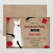 Uitnodiging van Zombie bachelorette (Voorkant / Achterkant)