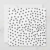 Uitnodiging van zwarte en witte poka (Achterkant)