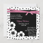 Uitnodiging van zwarte en witte poka (Voorkant)