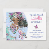 Uitnodiging van Zwarte Zeemeermin Birthday (Voorkant)