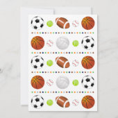 Uitnodiging van zwitserdag, All-Star Sport Party (Achterkant)