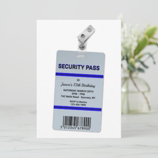 Uitnodiging veiligheids pas (Staand voorkant)