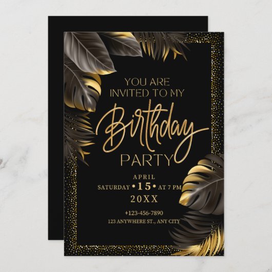 uitnodiging Verjaardag (Voorkant / Achterkant)