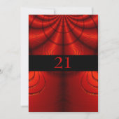 Uitnodiging Verjaardag Abstracte rode stof (Voorkant)