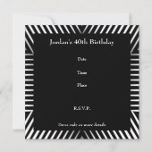 Uitnodiging Verjaardag Black Tie Pak (Achterkant)