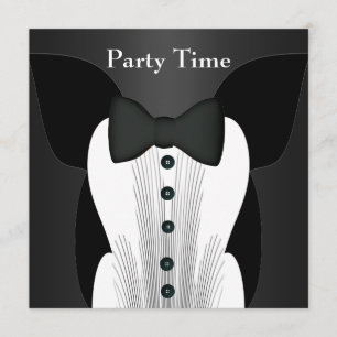 Uitnodiging Verjaardag Black Tie Pak