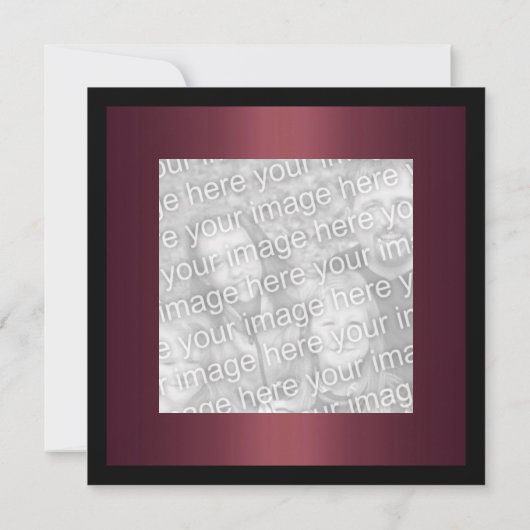 Uitnodiging Verjaardag Elegante Foto Bourgogne (Achterkant)