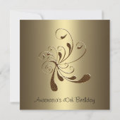 Uitnodiging Verjaardag Gouden Bloem 2 (Achterkant)
