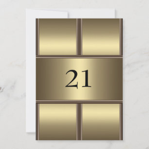 Uitnodiging Verjaardag Gouden Glamour