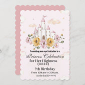 uitnodiging verjaardag van prinses  (Voorkant / Achterkant)