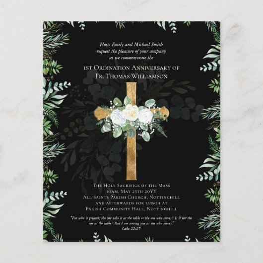 UITNODIGING verjaardag wijding Witte Rozen (Voorkant)