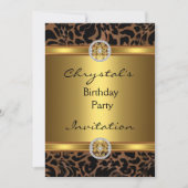 Uitnodiging verjaardag Wilde Dierlijke Goudjuwelen (Voorkant)