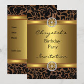 Uitnodiging verjaardag Wilde Dierlijke Goudjuwelen (Voorkant / Achterkant)