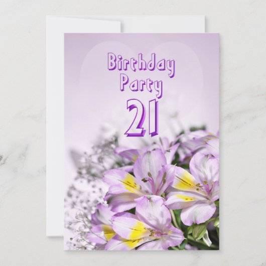 Uitnodiging verjaardagsfeest 21 jaar (Voorkant)