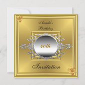 Uitnodiging verjaardagsfeest 40 jaar Goud Zilver (Voorkant)