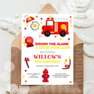 Uitnodiging verjaardagsfeest brandweerman