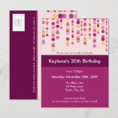 UITNODIGING VERJAARDAGSFEEST:: discotek 2 Briefkaart (Voorkant / Achterkant)